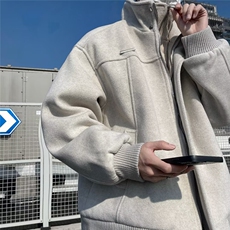 秋冬麂皮绒外套男女宽松休闲百搭设计感小众棉衣外套TT9296P105，男装棉衣，星座1013-5