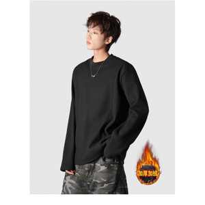 长袖男士t恤冬季半高领保暖衣服青少年加绒打底衫WY0215-P45