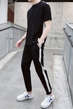 2021新款春夏季男士套装短袖t恤一套衣服帅气休闲两件套DS136T，男装T恤，电商A102