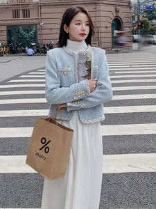 秋冬轻奢新中式法式复古外套短外套小香风小众上衣气质网红时尚图片