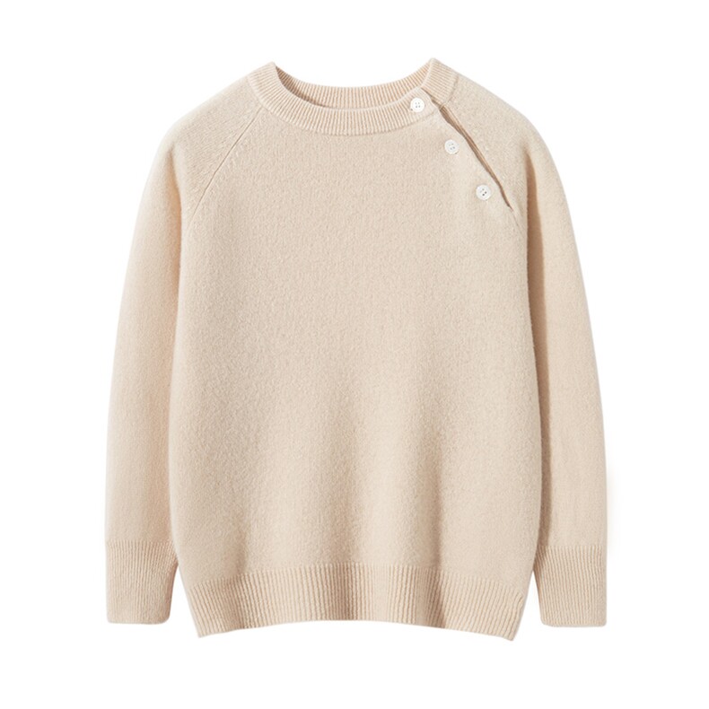 时尚儿童毛衣舒适保暖简约设计春秋冬，童装毛衣，宏杨羊绒