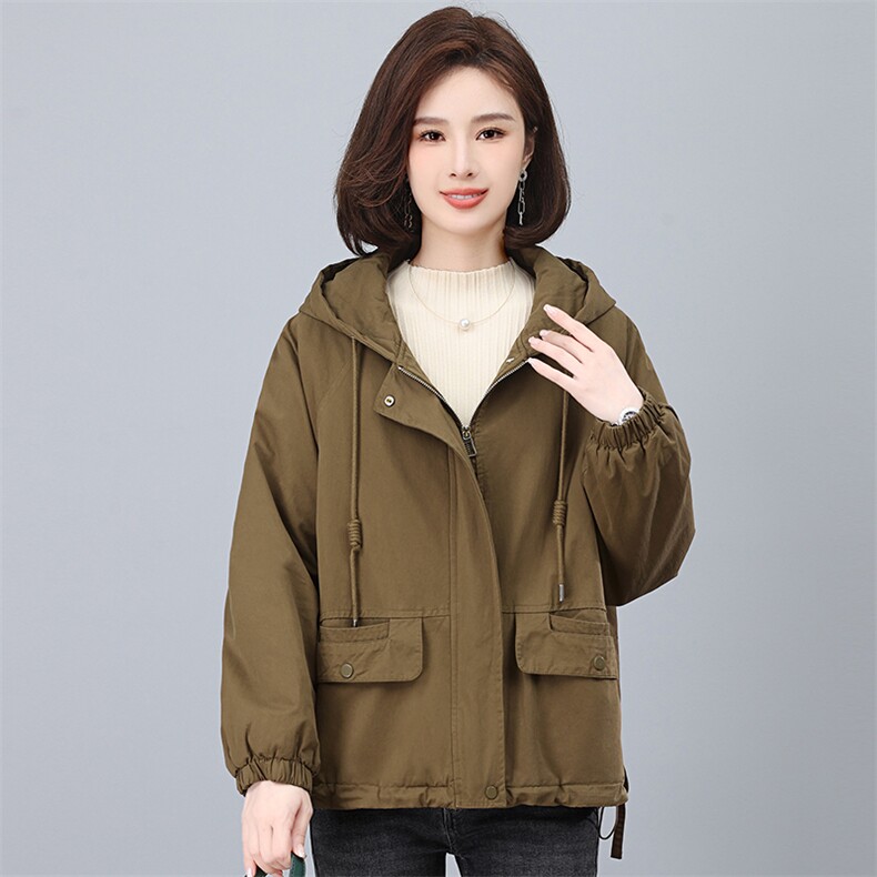 2023年冬季时尚潮流休闲加绒加厚派克服,女装派克服,独衣靓