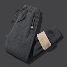 纯棉羊羔绒裤子男士冬季加绒加厚休闲运动裤外穿特厚棉裤束脚卫裤，男装棉裤，电商B212（原钱塘6029）