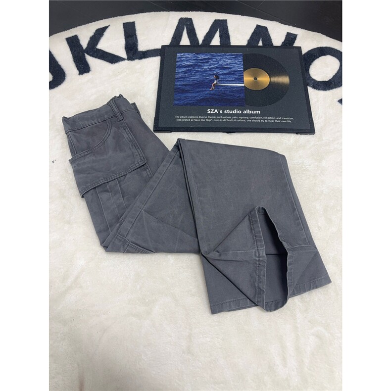 B221美式ins高街修身微喇洗褪工装休闲牛仔裤LK25609-特P50控98,男装牛仔裤,电商B221