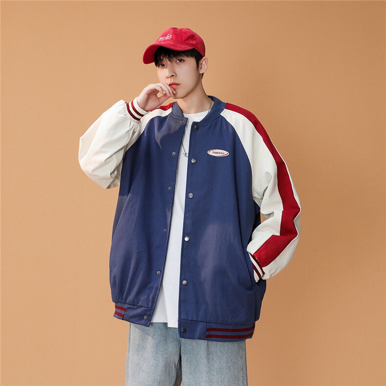 25新款撞色棒球服潮流情侣字母夹克上衣9106/P95,男装夹克,星座202