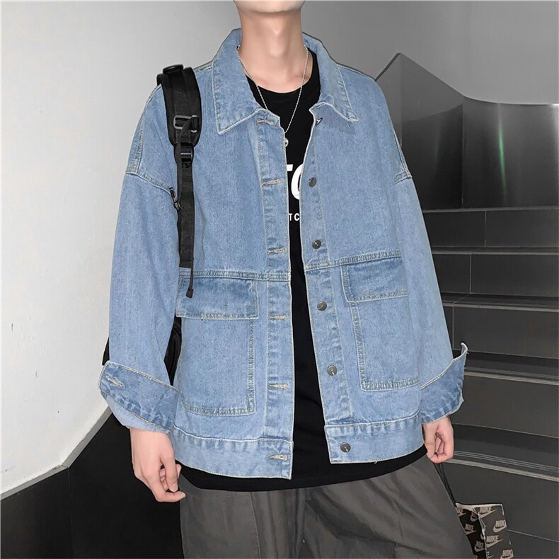 爆爆爆2022港风宽松男士牛仔夹克情侣百搭潮流外套JK995-P60,男装夹克,星座1103-3
