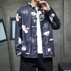 2025秋装新款风夹克外套新中式蟠桃唐装复古汉服2511-P128，男装夹克，电商A057B