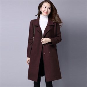 2021秋冬毛呢大衣中长款保暖毛呢大衣386款舒适百搭,女装毛呢外套,秋牧寒烟