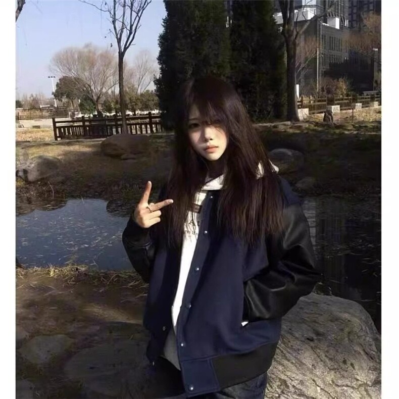 美式复古棒球服外套春秋季2025年新款超火百搭时尚情侣夹克,男装夹克,星座506A