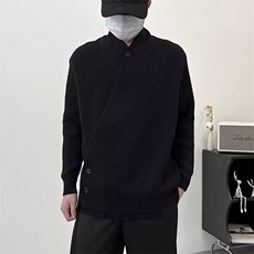 冬季小众设计感V领针织开衫男款宽松百搭慵懒轻熟风毛衣外套MY888，男装针织衫/毛衣，星座506