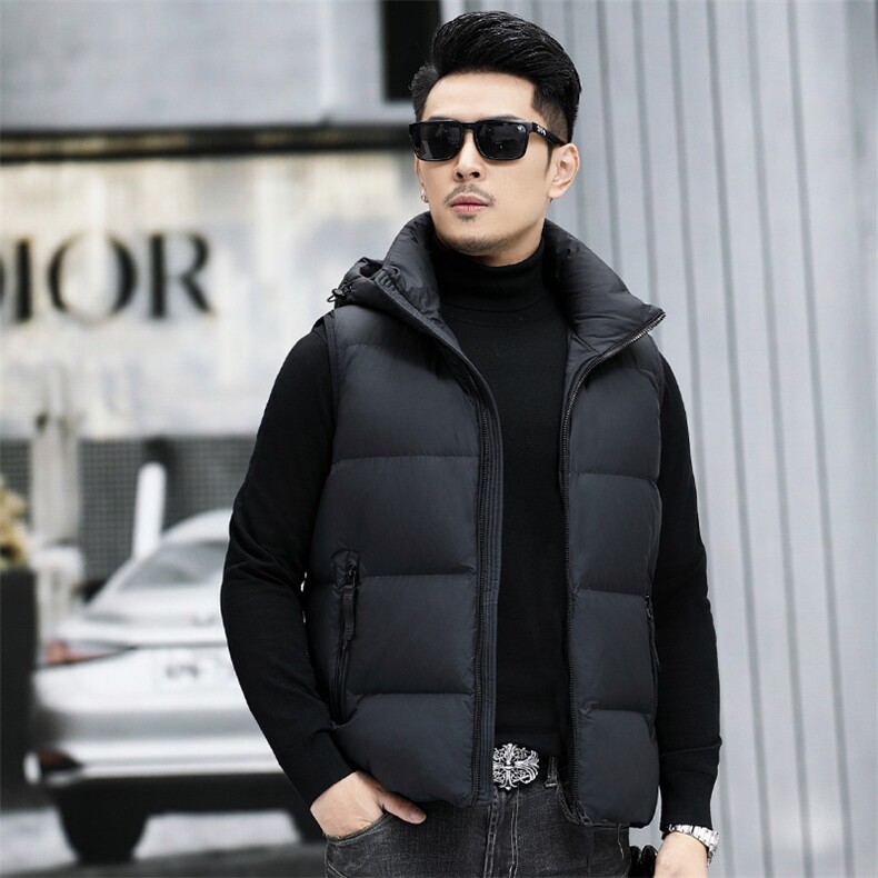 B8011钱塘2020-3时尚休闲冬季厚款简约中年男士羽绒服马甲P188,男装羽绒服,钱塘207-3