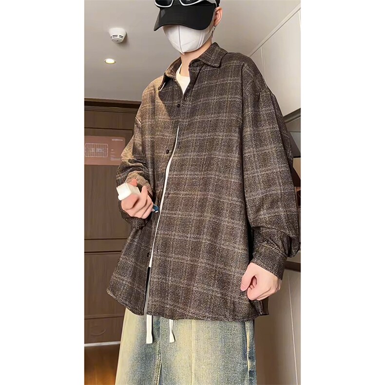 厚款格子衬衫男KD627-P30图片