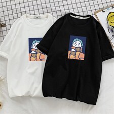 DX17042-P20纯棉短袖t恤男大码半袖打底衫宽松体恤衫港风,男装T恤,电商A040