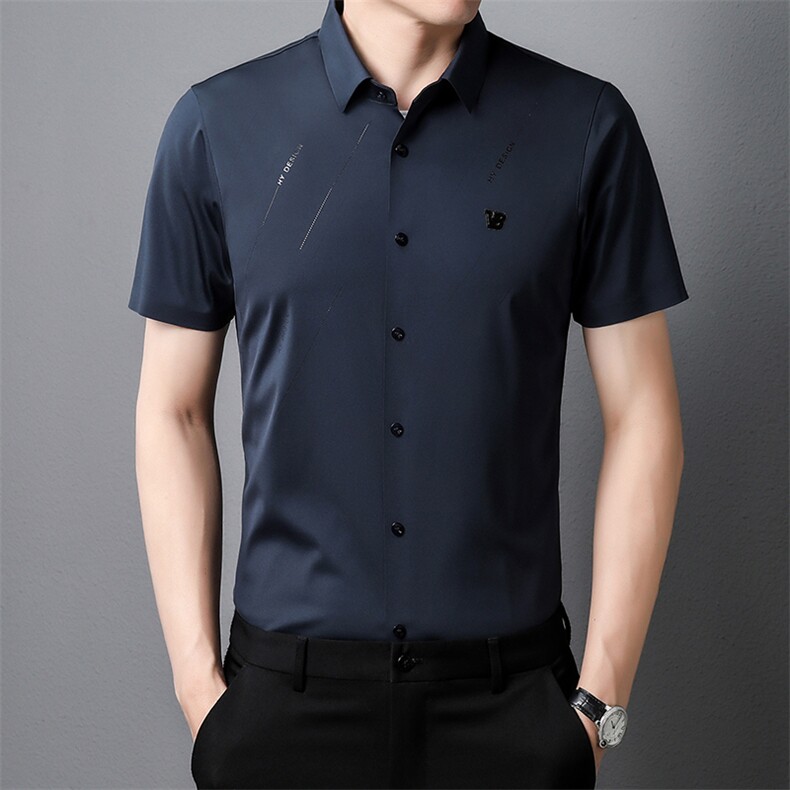 H8157钱塘2020-3夏季精品主推男士短袖无痕商务衬衫短袖P64图片