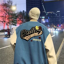 男单排扣棒球领长袖新款潮ins青春流行夹克J3116P70，男装夹克，星座1116-2