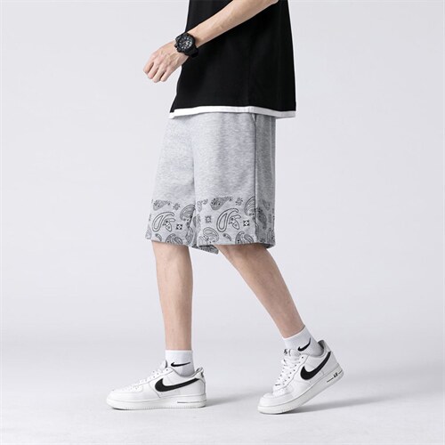 2025夏季短裤男潮流腰果花短裤男五分裤A210-K8515-P25控39,男装牛仔裤,星座210-3