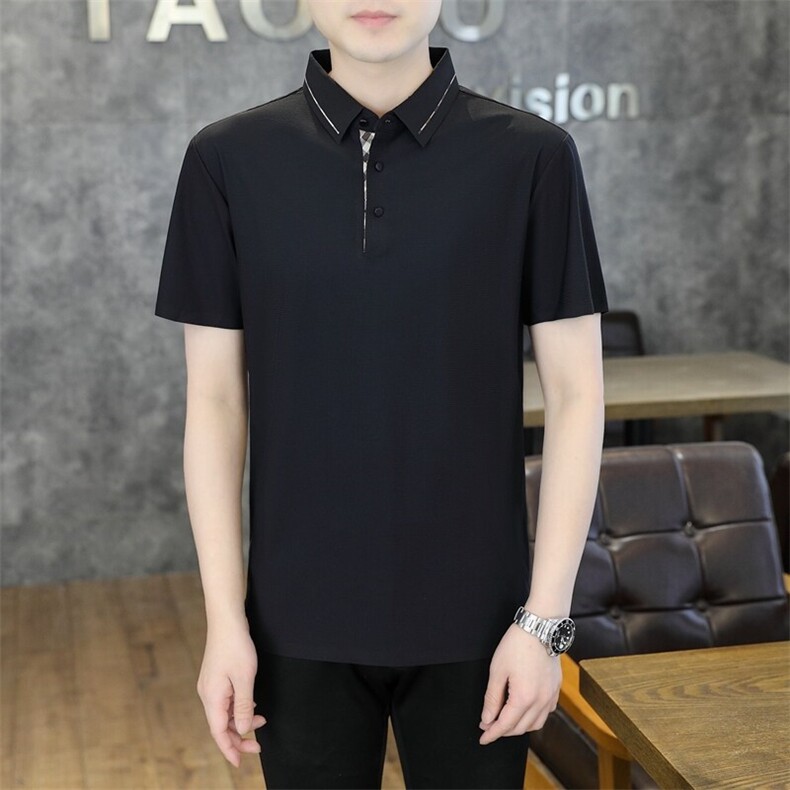 凉感polo衫男2025夏季速干短袖休闲商务高端t恤上衣PL2662-P35,男装Polo衫,星座610（原A335）