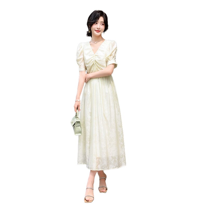 高级感连衣裙2024女装夏新款高端气质洋气女神范高腰显瘦裙子,女装连衣裙,流量+