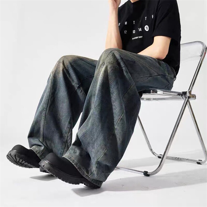 抖音质量做脏弯刀牛仔裤ZK0352-特批50,男装牛仔裤,星座313A(原308A-2)