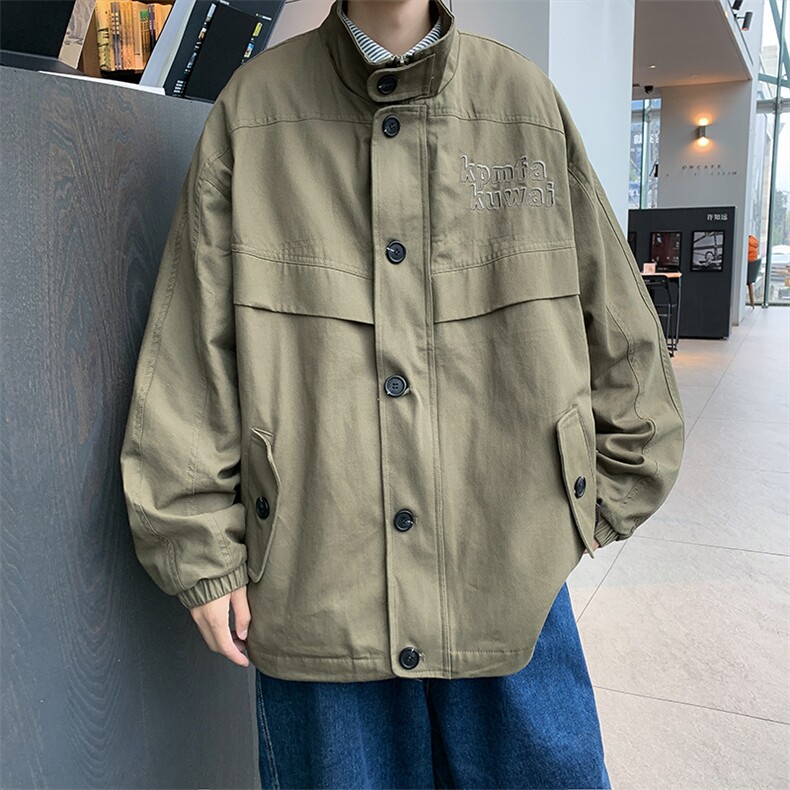 春季潮牌ins复古休闲工装外套男宽松情侣夹克衫上衣JK09206-P58,男装夹克,星座308B-1