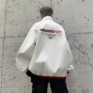牛津防水夹克上衣双面穿外套红色黑色M~XXL W9308图片