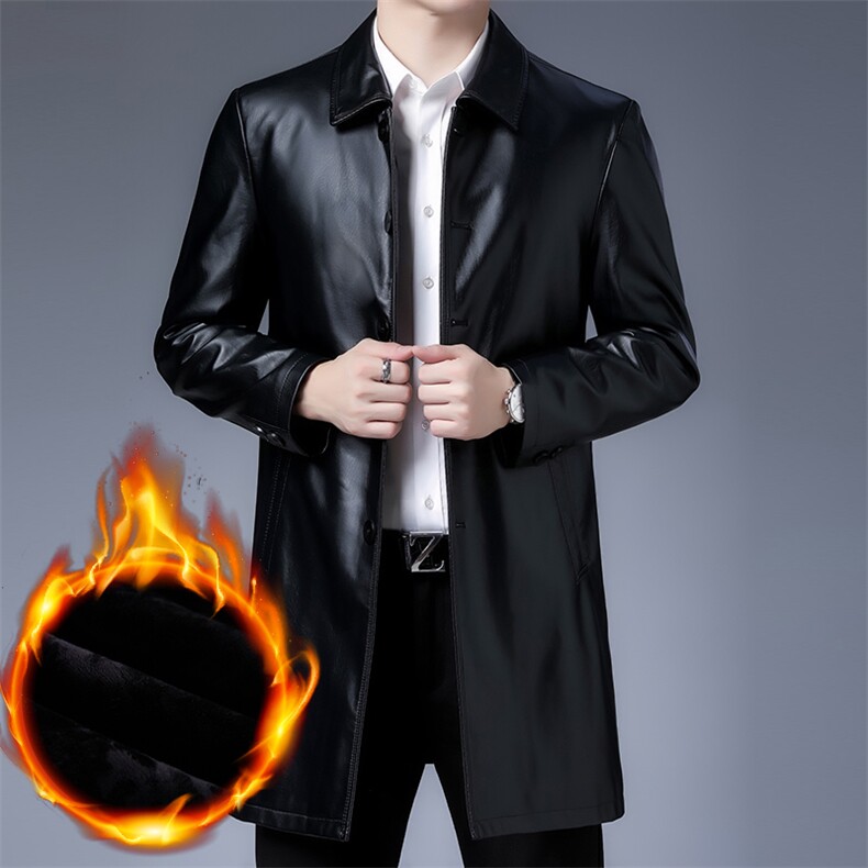 冬季皮衣外套男冬装加绒加厚中年男士仿皮夹克爸爸装MY9022-P190,男装皮衣,电商B212（原钱塘6029）