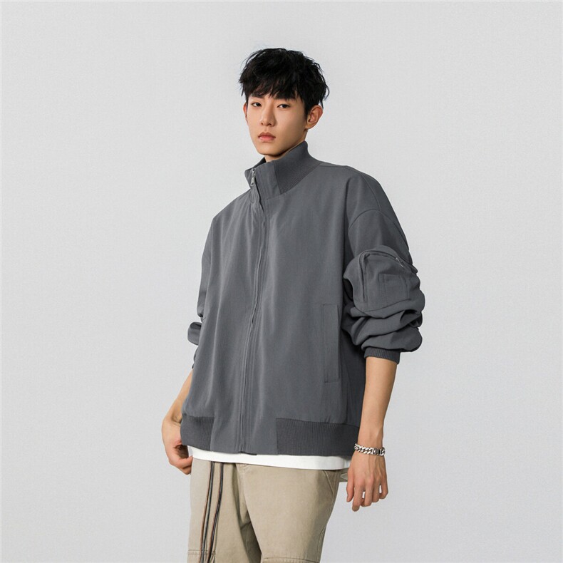 男装2026春季飞行服夹克春装大码cleanfit宽松拉链外套S381-特88,男装夹克,电商A233-1