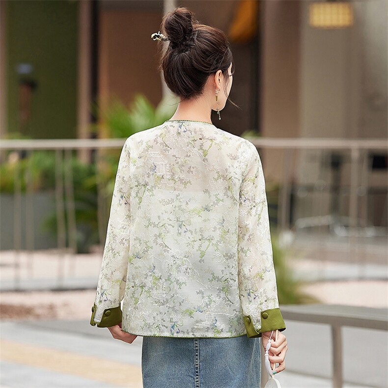 新中式国风防晒衣女夏季小个子宽松薄款复古刺绣镂空蕾丝开衫外套,女装防晒衣,难舍钰依