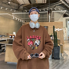 特P25控48秋冬新款男士圆领卫衣宽松休闲日常百搭上衣WQ2444，男装卫衣，电商B370