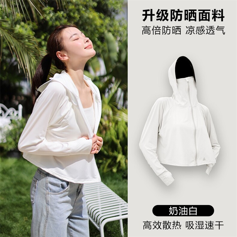 2025j蕉下同款防晒服斗篷款冰爽RF2C290-5835#-P55-K88，女装防晒衣，2C290