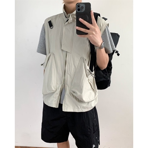 夏季日系复古机能工装马甲男女户外运动休闲叠穿无袖背心MJ24 P55图片