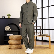 风套装盘扣男套装，男装休闲套装，星座1206-1（原A206-1）