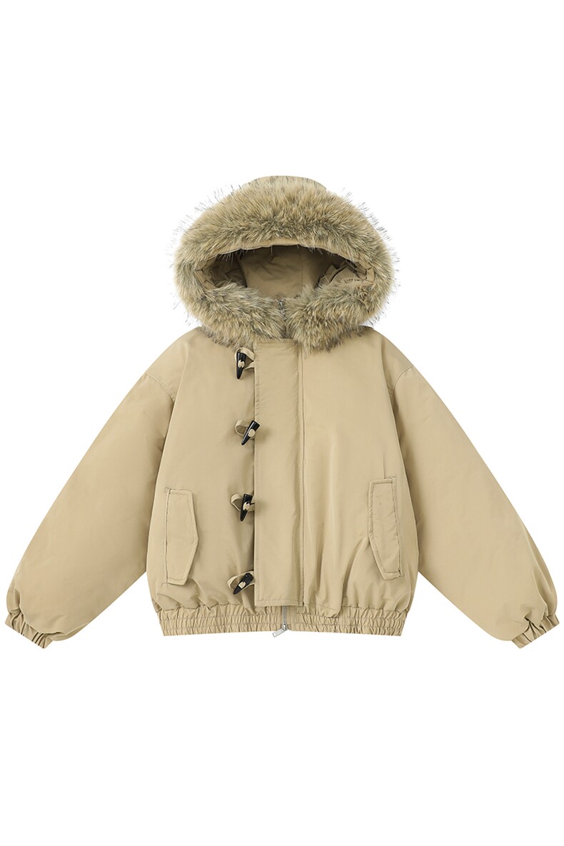 （手塞棉）冬季毛领加厚棉服牛角扣连帽上衣MF002-P130-控239,男装棉衣,星座216(原A116)