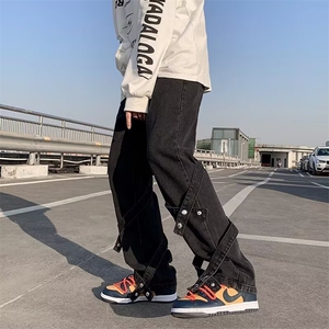 美式复古机能vibe牛仔裤夏季新款潮牌百搭休闲长裤现货 K8080-P43图片