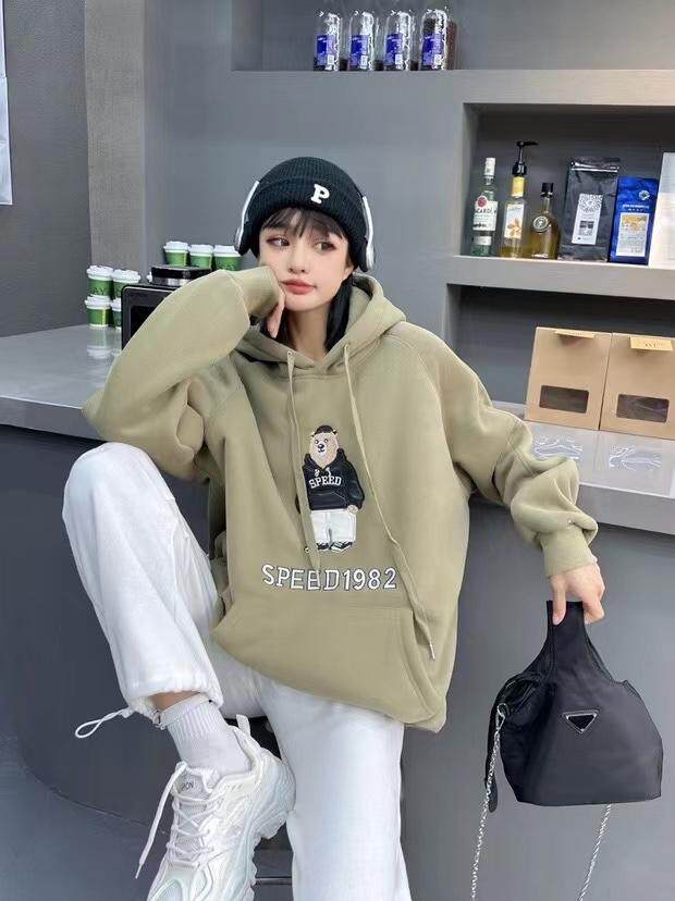 重工有设计点加绒卫衣，女装卫衣/绒衫，泽妤