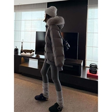 1506A/G78570/P92韩版设计感复古毛领灰色连帽棉服1，男装棉衣，星座1506A