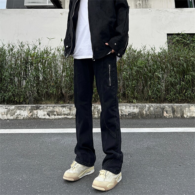 美式高街vibe风直筒长裤欧美痞帅男hiphop复古水洗牛仔裤,男装牛仔裤,星座301D-4(原星座1004-4）