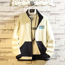 703-Y251冬季高品质加厚羊羔毛拼色外套贴标双面穿，男装棉衣，星座703