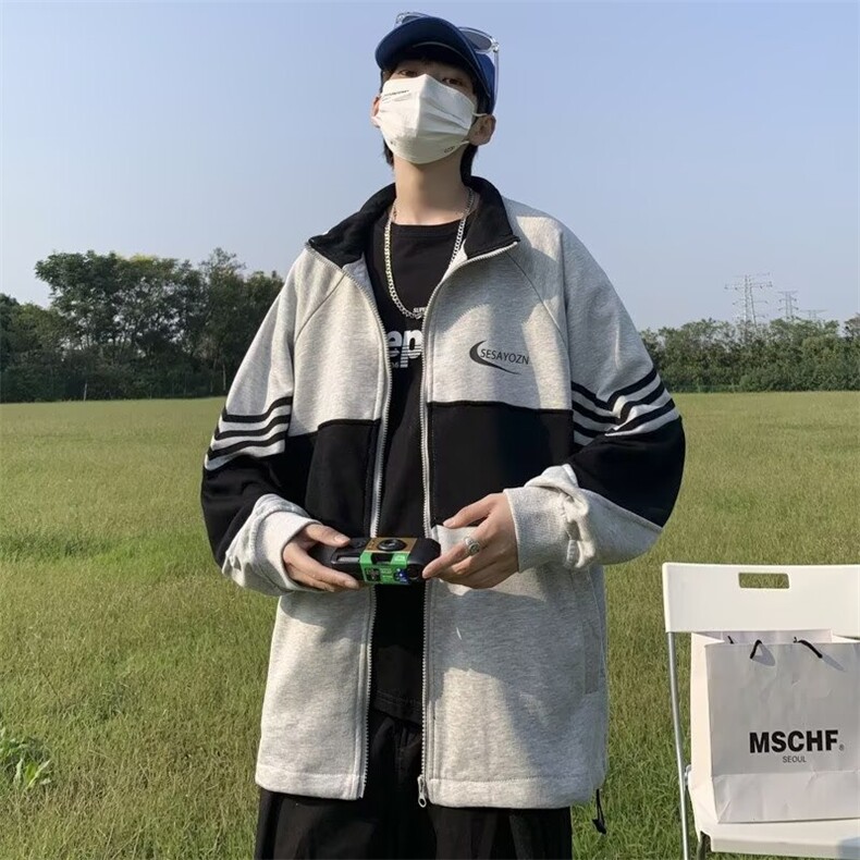 F492P40秋冬男生夹克外套宽松日系休闲港风,男装夹克,星座512-6