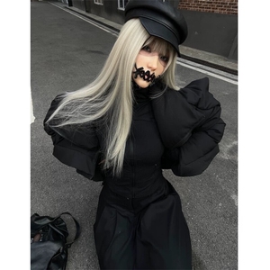 （现货）设计感披风机车潮棉服男女短款图片