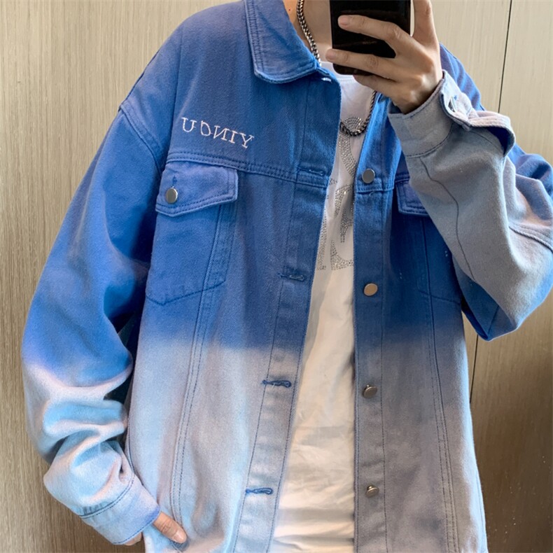 牛仔外套男韩版潮流潮牌夹克男休闲青少年学生上衣服JK02017-P70,男装夹克,星座308B-1