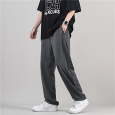 休闲夏季冰丝薄款韩版潮流ins卫裤阔腿西裤运动九分裤K1273-P38，男装休闲裤，星座512-4