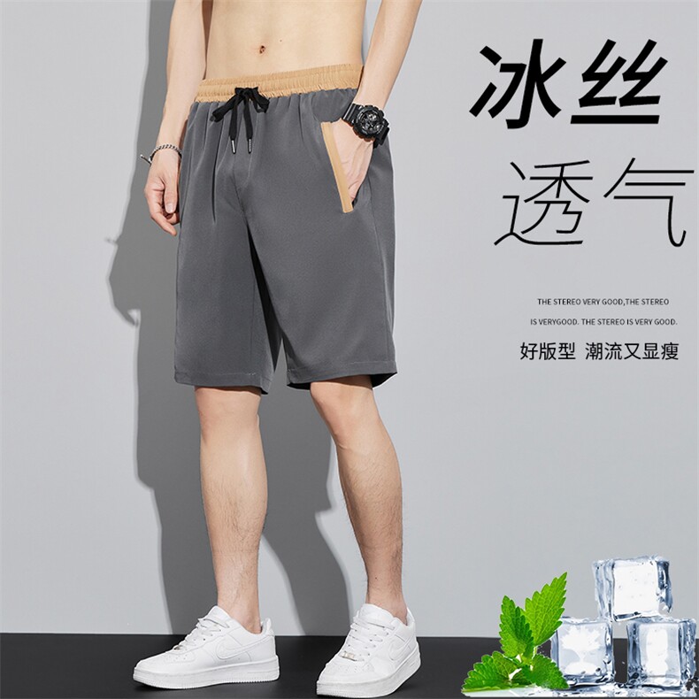 GDNB216男士2023年夏季新款青年免烫短裤中腰运动休闲宽松沙滩裤,男装休闲裤,电商B360