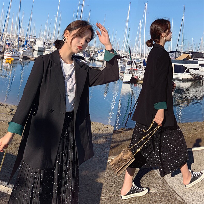 西装长袖个性干练气质简约百搭2021年秋季时尚一粒扣，女装西装，辉之琳