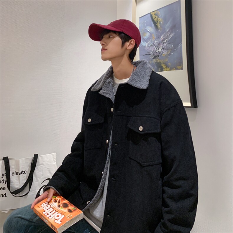 主推冬款灯芯绒加厚棉服男潮大码保暖棉衣XZ109-P105,男装棉衣,星座109-1