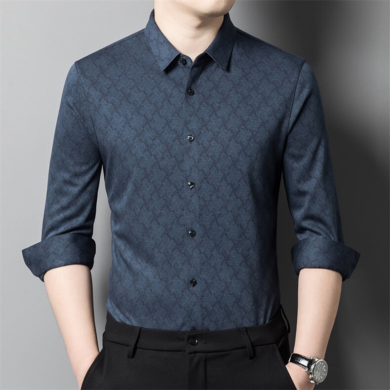 BB53725钱塘2020-2秋季新款男士长袖时尚潮流休闲衬衣主推款P140，男装衬衫，钱塘207-2