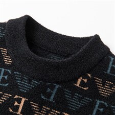 中青年男冬季新款圆领毛衣厚针织衫中年男打底衫XXLB25007-P100图片