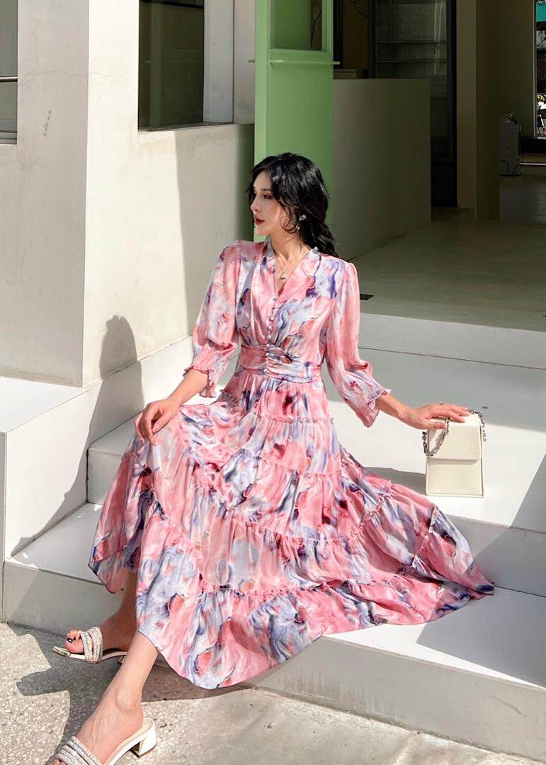 夏装新款连衣裙，女装连衣裙，H101