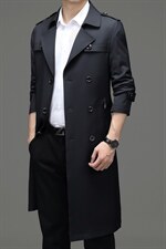 2023春秋季新款男装中年男士商务休闲风衣中长款外套薄款时尚上衣，男装风衣，电商B212（原钱塘6029）