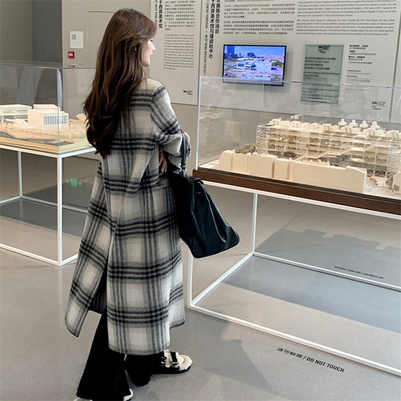 xian货冬款格子双面呢大衣B109-921-265-398,女装羊绒大衣,2B109